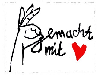 Handgemacht mit Herz